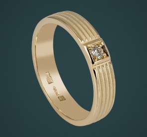 Обручальное кольцо АК5.97.1: жемчуг, золото 585°