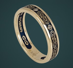 Обручальное кольцо М5.1.3В: жемчуг, золото 585°