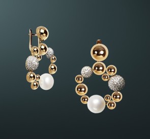 Серьги с жемчугом фианиты с-9022257з: белый пресноводный жемчуг, серебро 925° Серьги с жемчугом фианиты с-9022257з: белый пресноводный жемчуг, серебро 925°