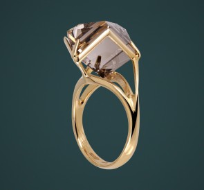 Золотое кольцо 8355: жемчуг, золото 585°