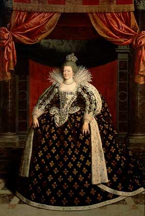 Мария Медичи в платье расшитом жемчугом