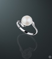 Серебряное кольцо с жемчугом - фото 2