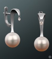 Серьги с жемчугом - фото 1